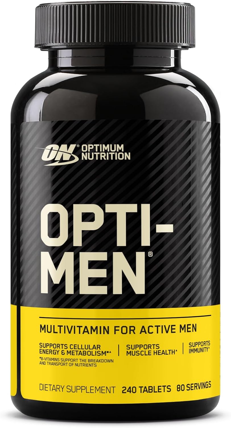 Men’s Daily Multivitamin with Amino Acids & Immune Support – 80 Day Supply (240 Tablets) | Optimum Nutrition Opti-Men
