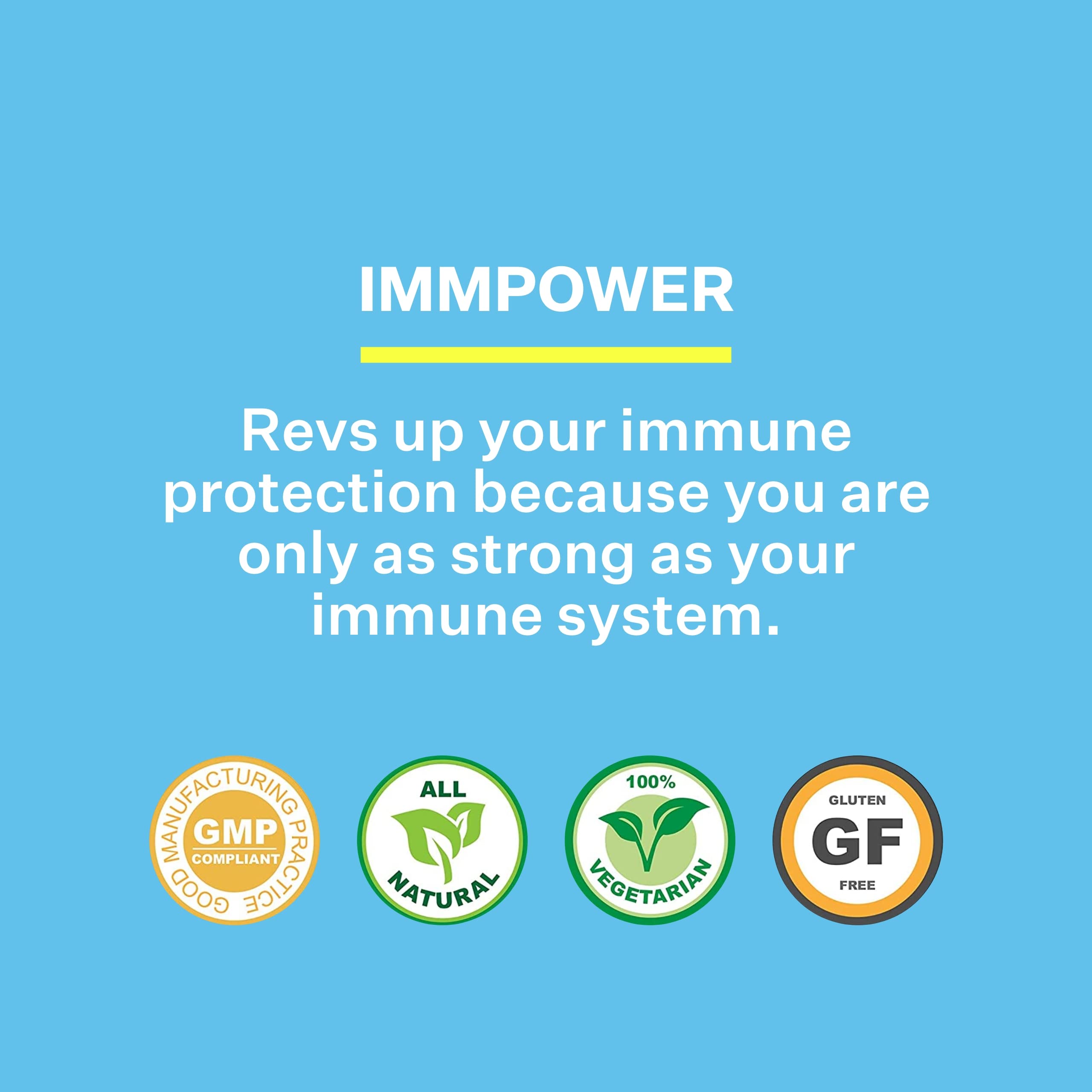 American BioSciences ImmPower AHCC Supplement, Vegetarian Capsules, Enhanced Immune Support, Natural Killer Cell Activity and Cytokine Production, 500 milligrams per Capsule
