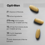 Men’s Daily Multivitamin with Amino Acids & Immune Support – 80 Day Supply (240 Tablets) | Optimum Nutrition Opti-Men