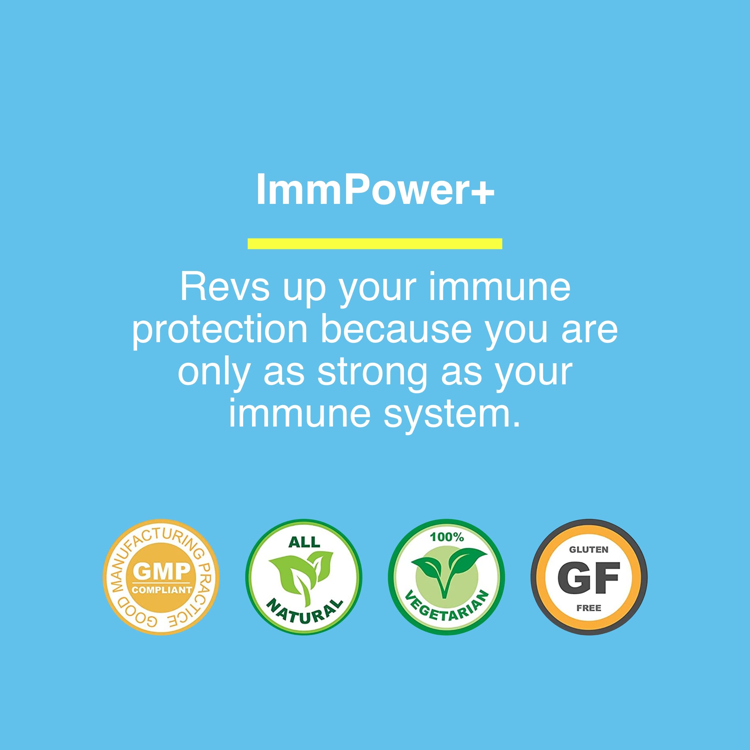 American BioSciences ImmPower AHCC Supplement, Vegetarian Capsules, Enhanced Immune Support, Natural Killer Cell Activity and Cytokine Production, 500 milligrams per Capsule