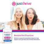 Just Thrive Probiotic & Antioxidant Supplement - 100% Spore-Based Digestive and Immune Support - Gluten Free, 30 Caps