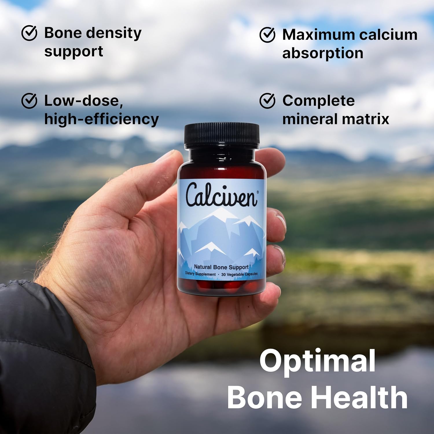 Natural Bone Support Supplement - Non-GMO, Gluten-Free
