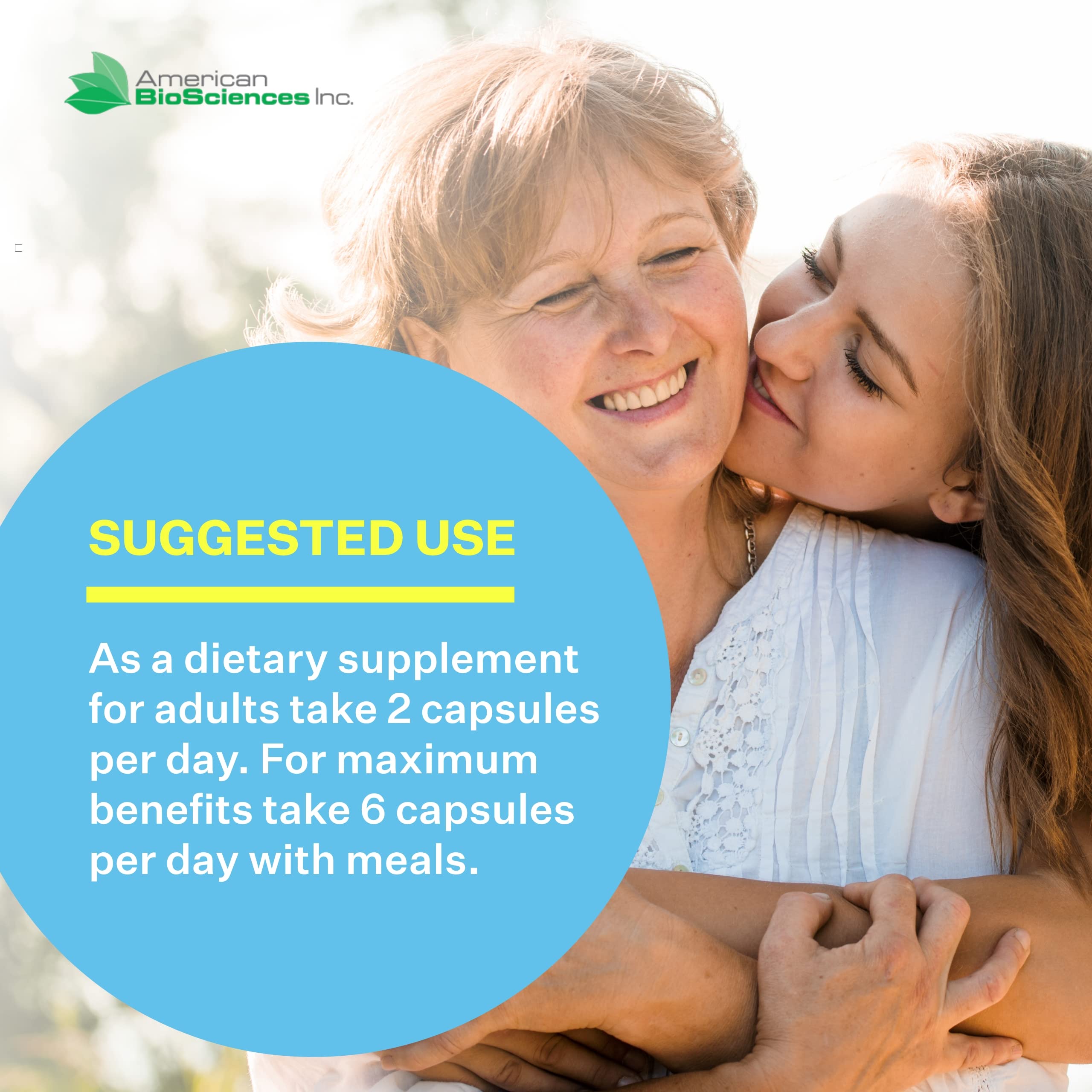 American BioSciences ImmPower AHCC Supplement, Vegetarian Capsules, Enhanced Immune Support, Natural Killer Cell Activity and Cytokine Production, 500 milligrams per Capsule