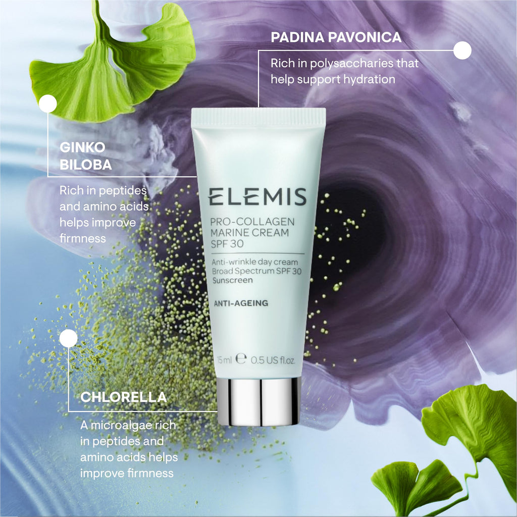 ELEMIS Pro-Collagen Marine Cream SPF 30, Lightweight Anti-Wrinkle Daily Facial Moisturizer