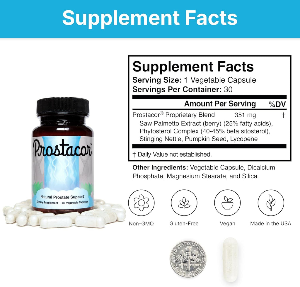 Natural Prostate Support Supplement - Non-GMO, Vegan, Gluten-Free